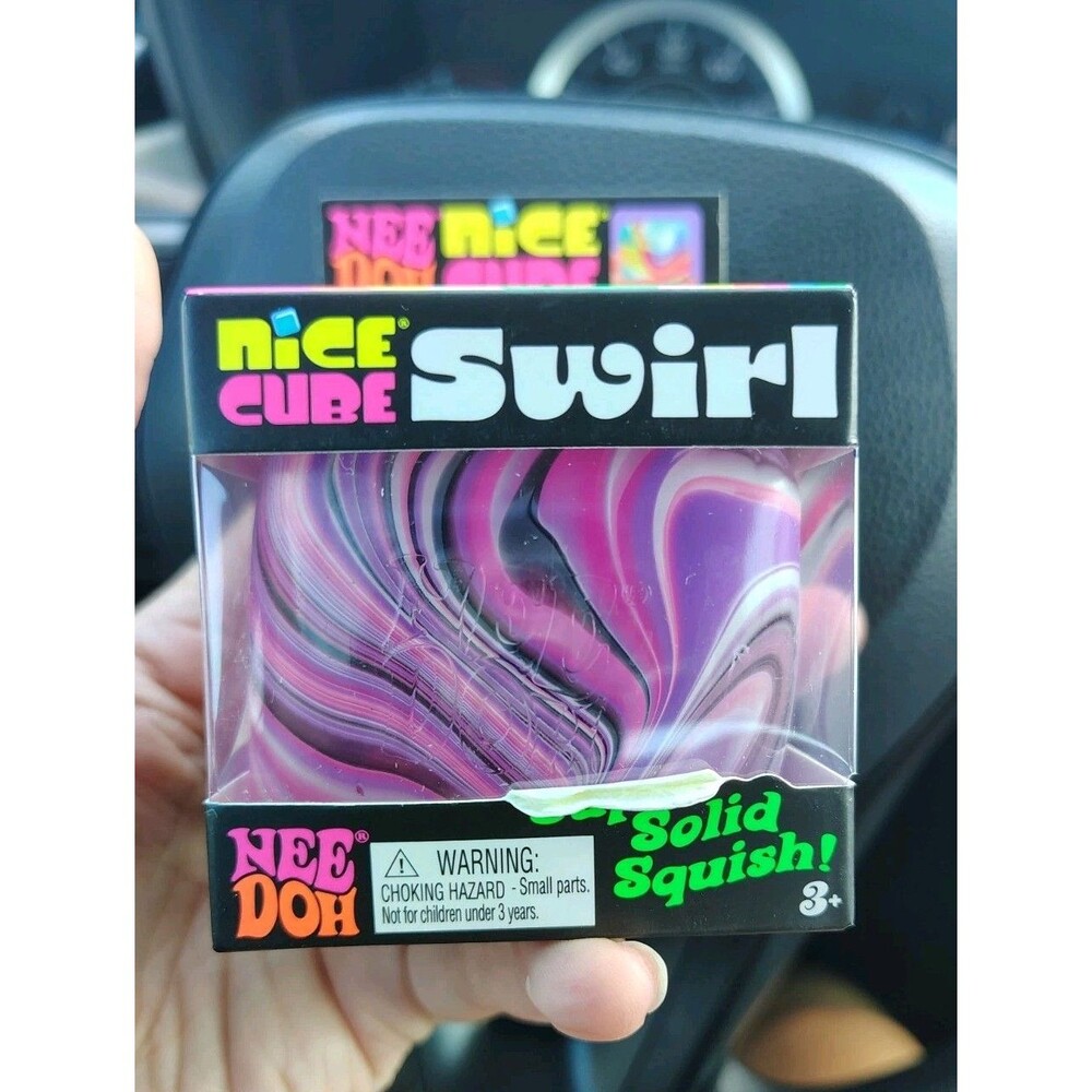Nee Doh Nice Cube Swirl purple pink NEW IN BOX new in box ships fast today - Picture 1 of 5